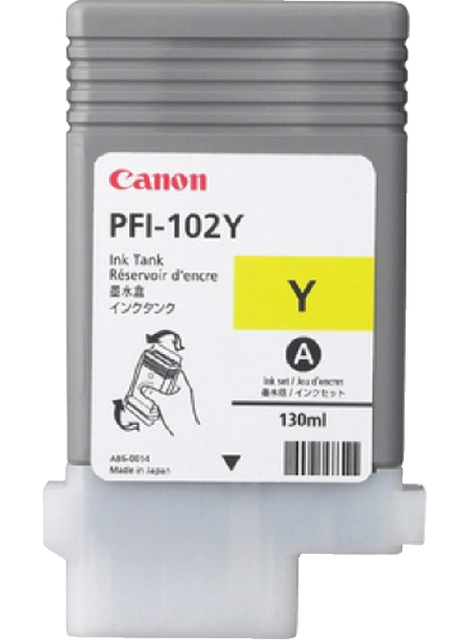 Een Inktcartridge Canon PFI-102 geel koop je bij VHK Kantoorartikelen