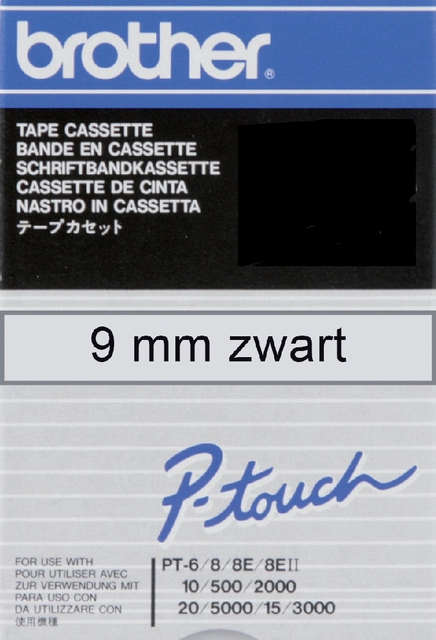 Een Labeltape Brother P-touch TC-M91 extreme temperaturen en omstandigheden 9mm zwart op transparant koop je bij Hoekmankantoorartikelen.nl