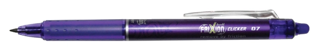 Een Rollerpen PILOT friXion clicker medium violet koop je bij Hoekmankantoorartikelen.nl