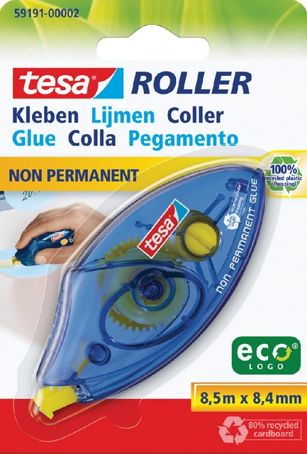 Een Lijmroller tesa® ecoLogo® niet permanent op blister koop je bij VHK Kantoorartikelen