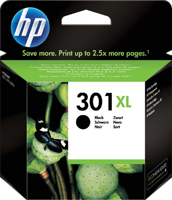 Een Inktcartridge HP CH563EE 301XL zwart koop je bij VHK Kantoorartikelen