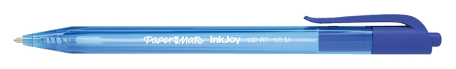 Een Balpen Paper Mate Inkjoy 100RT medium blauw valuepack 80+20 gratis koop je bij VHK Kantoorartikelen