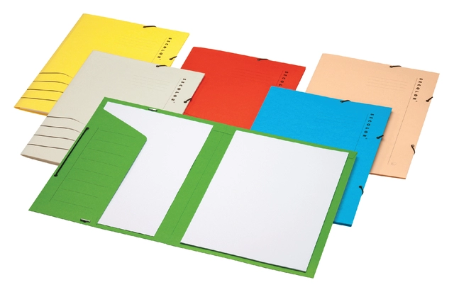 Een Elastomap Secolor Folio 100% gerecycled karton 250 gr Geel koop je bij Hoekmankantoorartikelen.nl