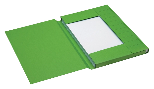 Een Dossiermap Secolor folio 3 klep 100% gerecycled karton 250 gr groen koop je bij Hoekmankantoorartikelen.nl