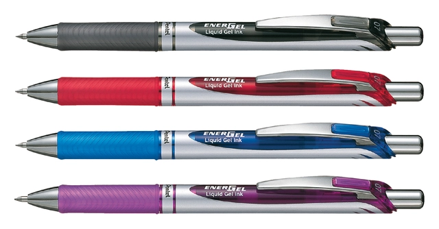 Een Gelschrijver Pentel BL77 Energel medium violet koop je bij Hoekmankantoorartikelen.nl