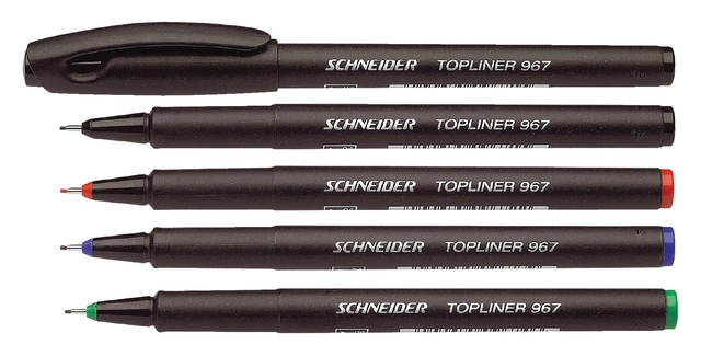 Een Fineliner Schneider 967 0.4mm zwart koop je bij Hoekmankantoorartikelen.nl