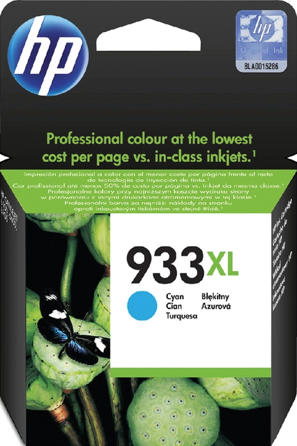 Een Inktcartridge HP CN054AE 933XL blauw koop je bij VHK Kantoorartikelen