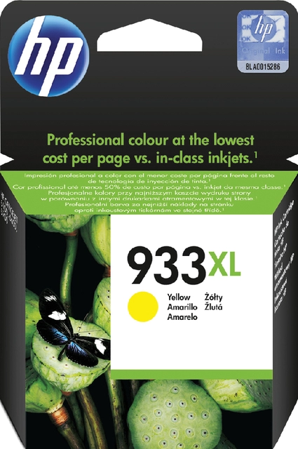 Een Inktcartridge HP CN056AE 933XL geel koop je bij VHK Kantoorartikelen