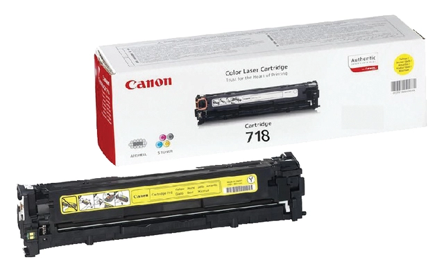 Een Tonercartridge Canon 718 geel koop je bij VHK Kantoorartikelen