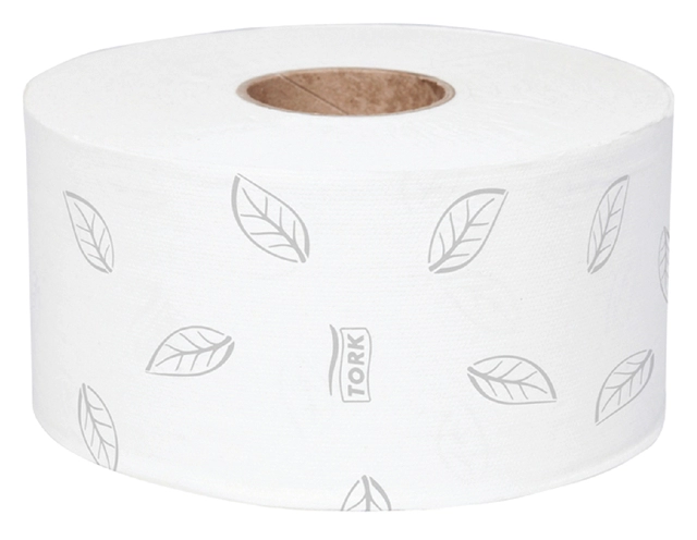 Een Toiletpapier Tork Mini jumbo T2 premium 3-laags 12x120mtr wit 110255 koop je bij VHK Kantoorartikelen