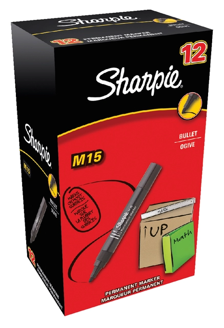 Een Viltstift Sharpie rond M15 1.8mm zwart koop je bij VHK Kantoorartikelen