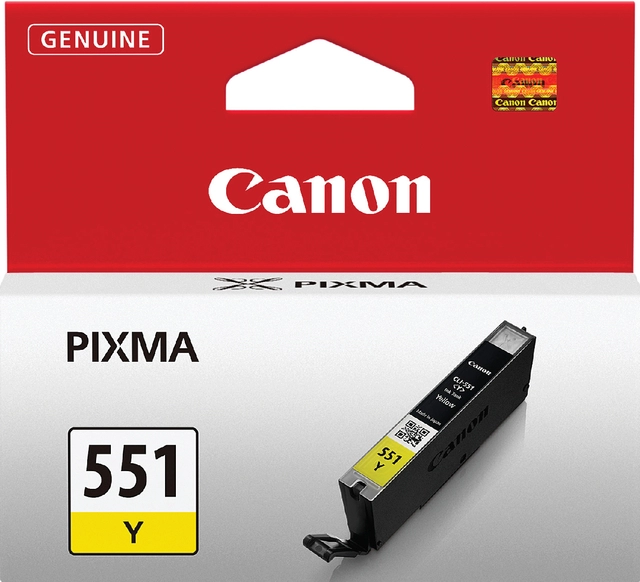 Een Inktcartridge Canon CLI-551 geel koop je bij VHK Kantoorartikelen