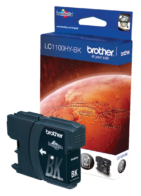 Een Inktcartridge Brother LC-1100HYBK zwart koop je bij VHK Kantoorartikelen