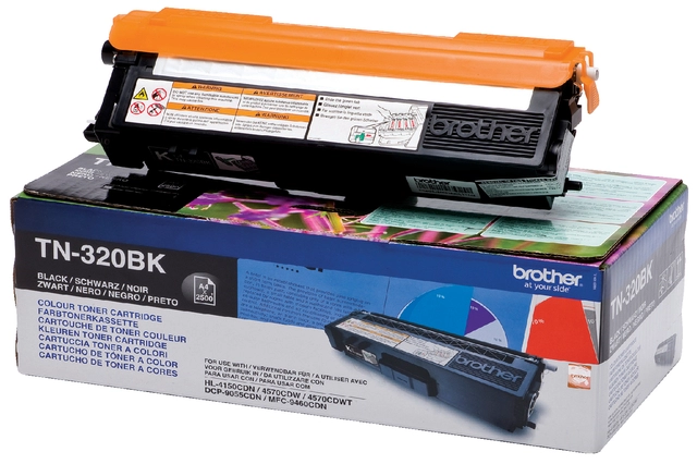 Een Toner Brother TN-320BK zwart koop je bij Hoekmankantoorartikelen.nl