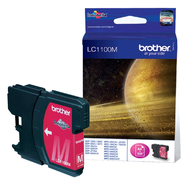 Een Inktcartridge Brother LC-1100M rood koop je bij VHK Kantoorartikelen