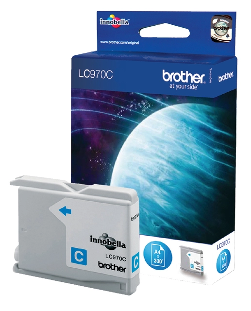 Een Inktcartridge Brother LC-970C blauw koop je bij VHK Kantoorartikelen