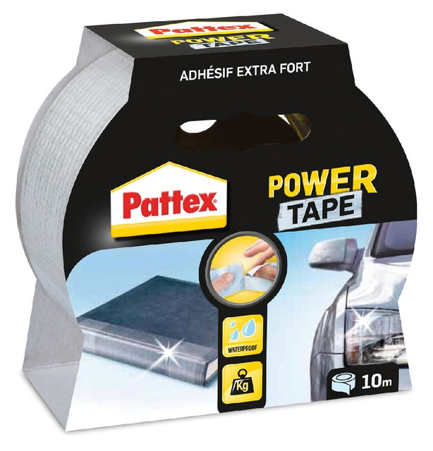 Een Plakband Pattex Power Tape 50mmx10m transparant koop je bij VHK Kantoorartikelen