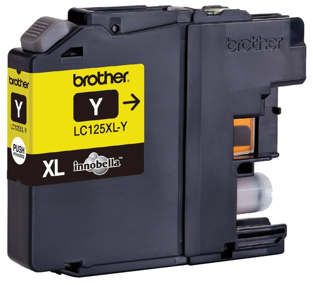 Een Inktcartridge Brother LC-125XLY geel koop je bij VHK Kantoorartikelen