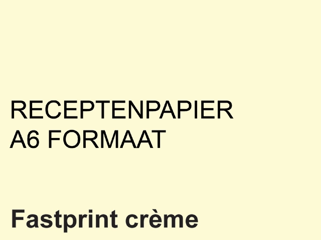 Een Receptpapier Fastprint A6 80gr creme 2000 vel koop je bij Hoekmankantoorartikelen.nl