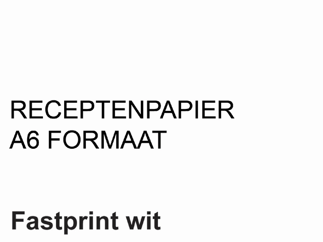 Een Receptpapier Fastprint A6 80gr wit 2000 vel koop je bij Hoekmankantoorartikelen.nl