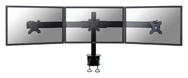 Een Monitorarm Neomounts D700D 3x10-27" met klem zwart koop je bij VHK Kantoorartikelen