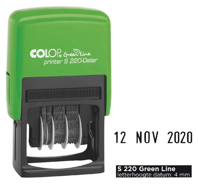 Een Datumstempel Colop S220 green line 4mm koop je bij VHK Kantoorartikelen