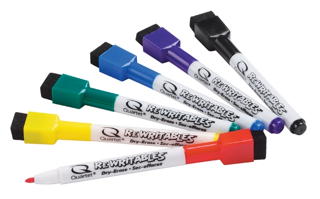 Een Whiteboardstift Rexel mini assorti 6 stuks koop je bij Hoekmankantoorartikelen.nl