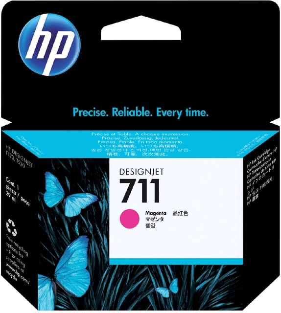 Een Inktcartridge HP CZ131A 711 rood koop je bij VHK Kantoorartikelen