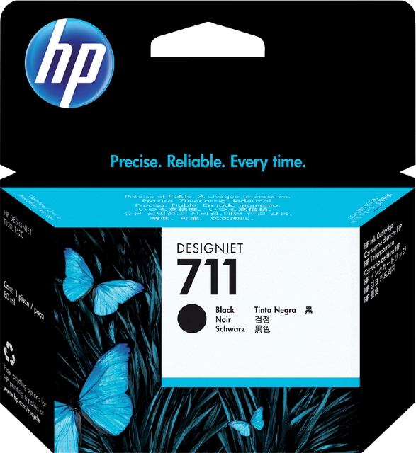 Een Inktcartridge HP CZ133A 711XL zwart koop je bij VHK Kantoorartikelen