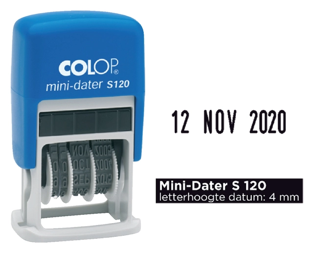 Een Datumstempel Colop S120 mini-dater 4mm koop je bij VHK Kantoorartikelen