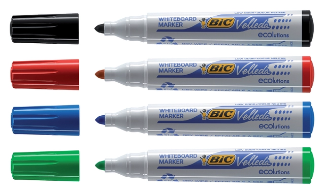 Een Viltstift Bic Velleda 1701 whiteboard rond large assorti doos à 4 stuks koop je bij VHK Kantoorartikelen