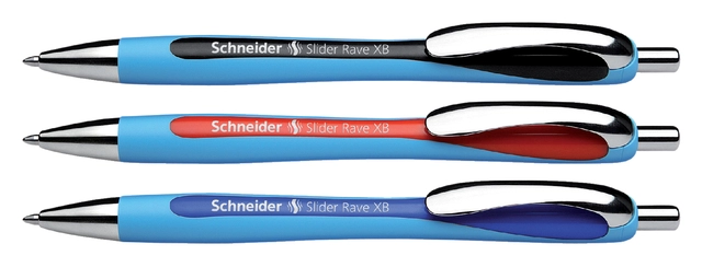 Een Balpen Schneider Slider Rave extra breed donkerblauw koop je bij VHK Kantoorartikelen