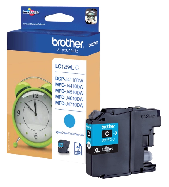 Een Inktcartridge Brother LC-125XLC blauw koop je bij VHK Kantoorartikelen