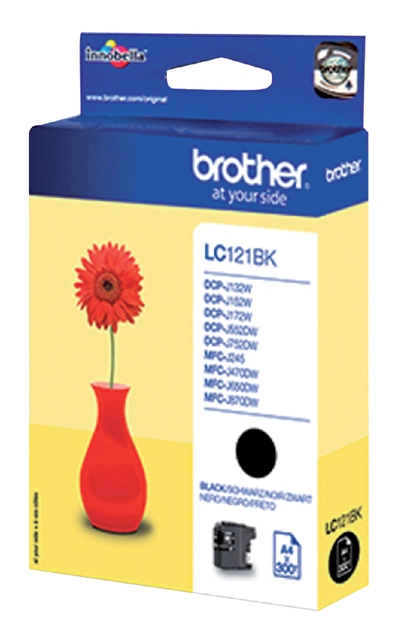 Een Inktcartridge Brother LC-121BK zwart koop je bij VHK Kantoorartikelen