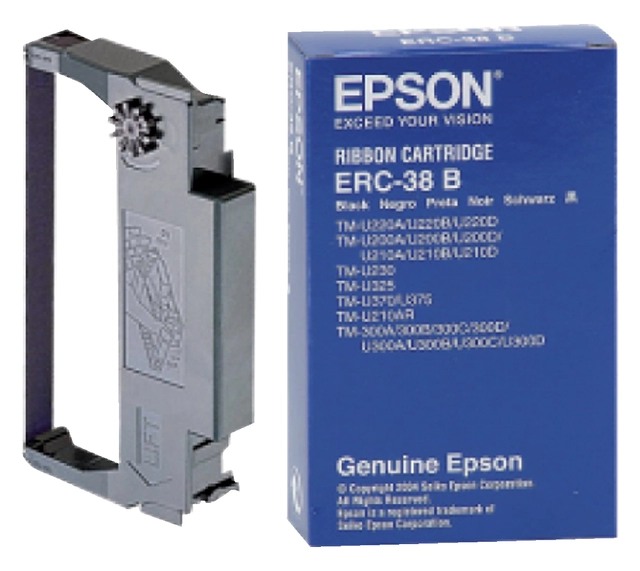 Een Lint Epson S015244 voor ERC38 nylon zwart koop je bij VHK Kantoorartikelen