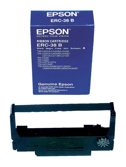 Een Lint Epson S015244 voor ERC38 nylon zwart koop je bij VHK Kantoorartikelen