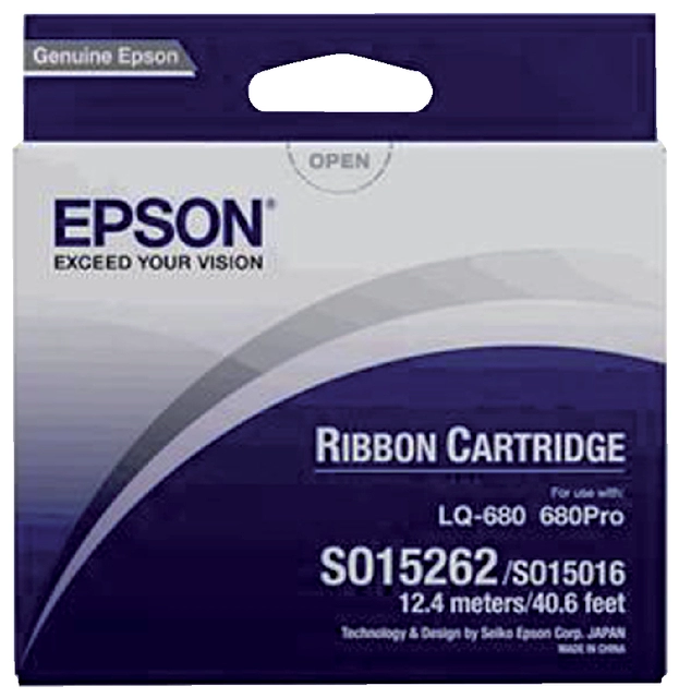 Een Lint Epson S015262 voor LQ-670 nylon zwart koop je bij VHK Kantoorartikelen