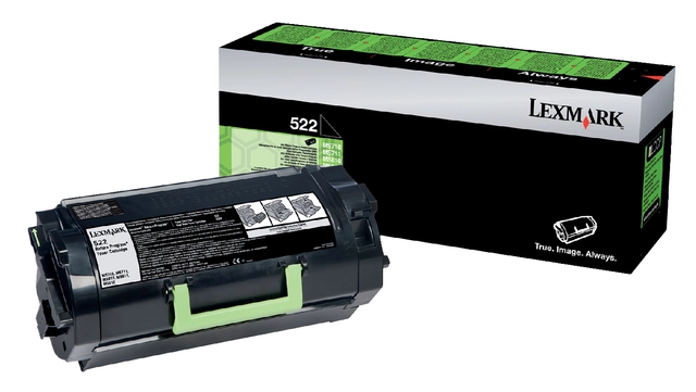 Een Tonercartridge Lexmark 52D2000 prebate zwart koop je bij VHK Kantoorartikelen