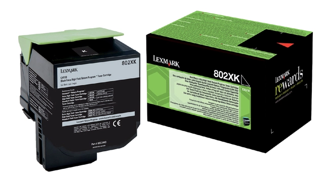 Een Tonercartridge Lexmark 80C2XK0 prebate zwart koop je bij VHK Kantoorartikelen