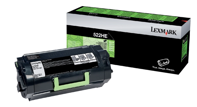 Een Tonercartridge Lexmark 52D2H0E zwart koop je bij VHK Kantoorartikelen