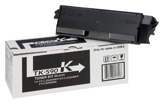 Een Toner Kyocera TK-590K zwart koop je bij VHK Kantoorartikelen