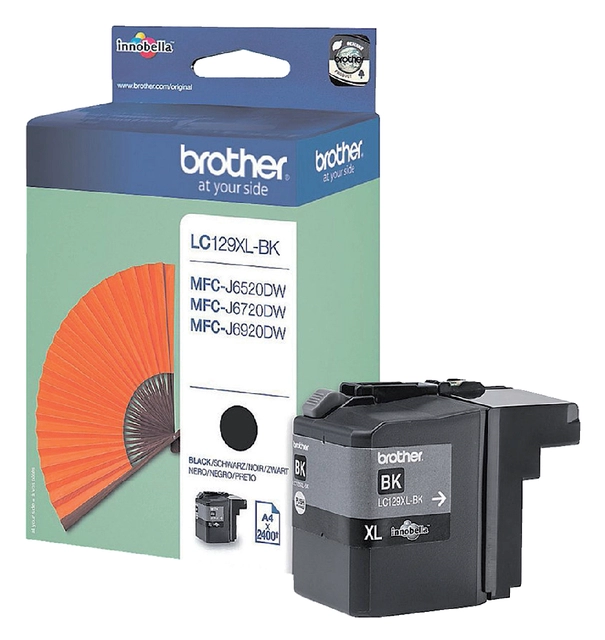 Een Inktcartridge Brother LC-129XLBK zwart koop je bij VHK Kantoorartikelen