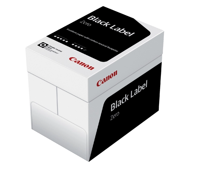 Een Kopieerpapier Canon Black Label Zero A4 80gr wit 500 vel koop je bij Hoekmankantoorartikelen.nl