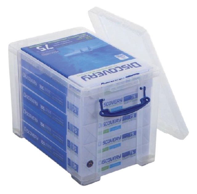 Een Opbergbox Really Useful 19 liter 395x255x290mm koop je bij VHK Kantoorartikelen