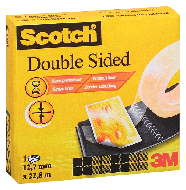 Een Plakband Scotch 665 12mmx22.8m dubbelzijdig koop je bij VHK Kantoorartikelen