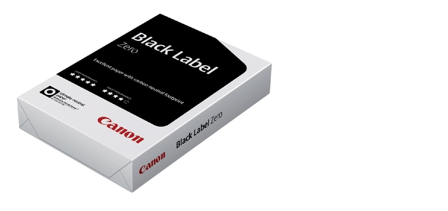 Een Kopieerpapier Canon Black Label Zero A4 75gr wit 500 vel koop je bij Hoekmankantoorartikelen.nl