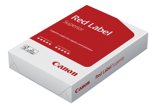 Een Kopieerpapier Canon Red Label Superior A4 80gr wit 500 vel koop je bij Hoekmankantoorartikelen.nl