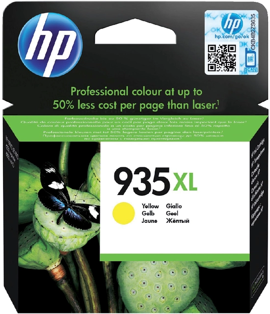 Een Inktcartridge HP C2P26AE 935XL geel koop je bij VHK Kantoorartikelen