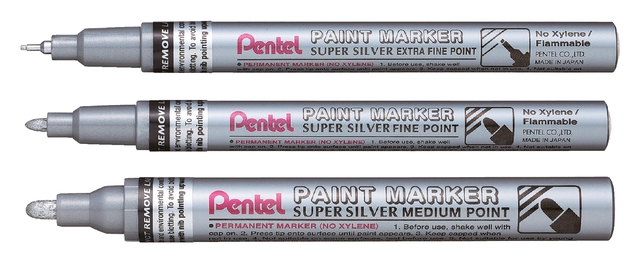 Een viltstift Pentel MFP10 rond 0.7mm zilver koop je bij VHK Kantoorartikelen