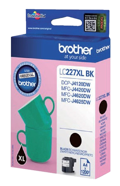 Een Inktcartridge Brother LC-227XLBK zwart koop je bij VHK Kantoorartikelen